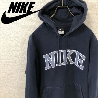 ナイキ(NIKE)の【希少】ナイキ☆ビッグ刺繍ロゴ　プルオーバーパーカー　90s(パーカー)