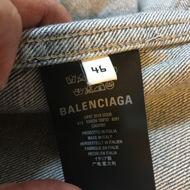 BALENCIAGA  デニムジャケット グラフィティー 46(ほぼ新品) 2