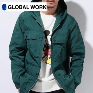 グローバルワーク(GLOBAL WORK)の【美品】 GLOBAL WORK マウンテンパーカー(M) グリーン(マウンテンパーカー)