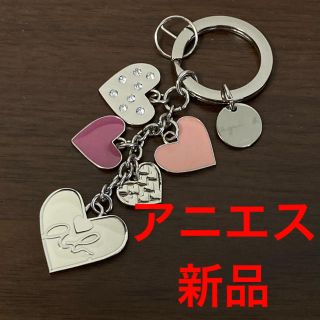 アニエスベー(agnes b.)のアニエスb キーホルダー　キーリング　チャーム　バッグチャーム　ハート　新品(キーホルダー)