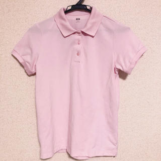 ユニクロ(UNIQLO)のユニクロ ポロシャツ レディス Mサイズ ピンク(ポロシャツ)