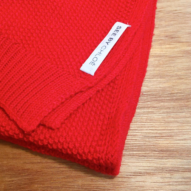SEE BY CHLOE(シーバイクロエ)のSEE BY CHLOE マフラー RED レディースのファッション小物(マフラー/ショール)の商品写真