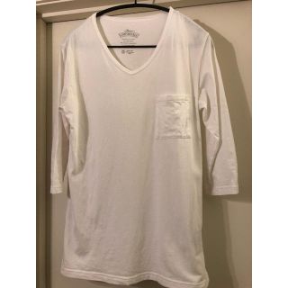 エムケーミッシェルクランオム(MK MICHEL KLEIN homme)の定価8800円！MICHEL KLEIN HOMME ホワイトＶネックカットソー(Tシャツ/カットソー(半袖/袖なし))