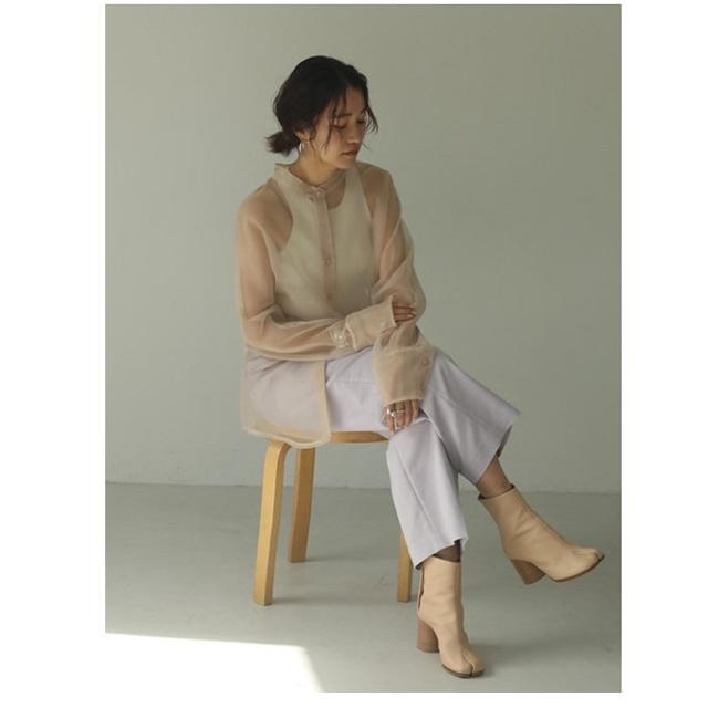 Organdy Sheer Shirts-IVORY Todayful