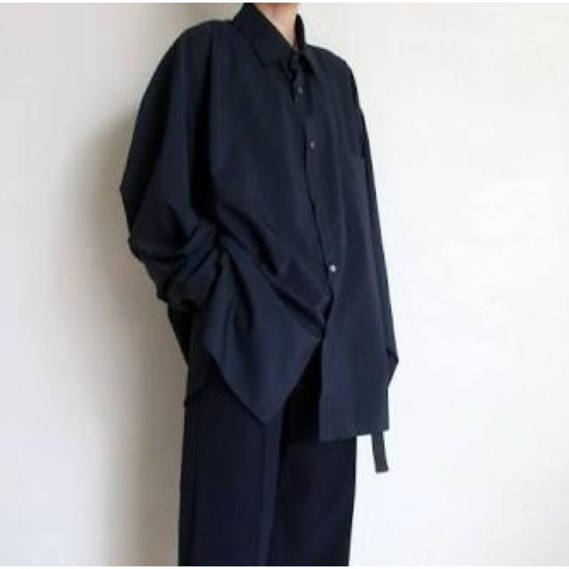 stein OVERSIZED DOWN PAT SHIRT/Dark navy メンズのトップス(シャツ)の商品写真