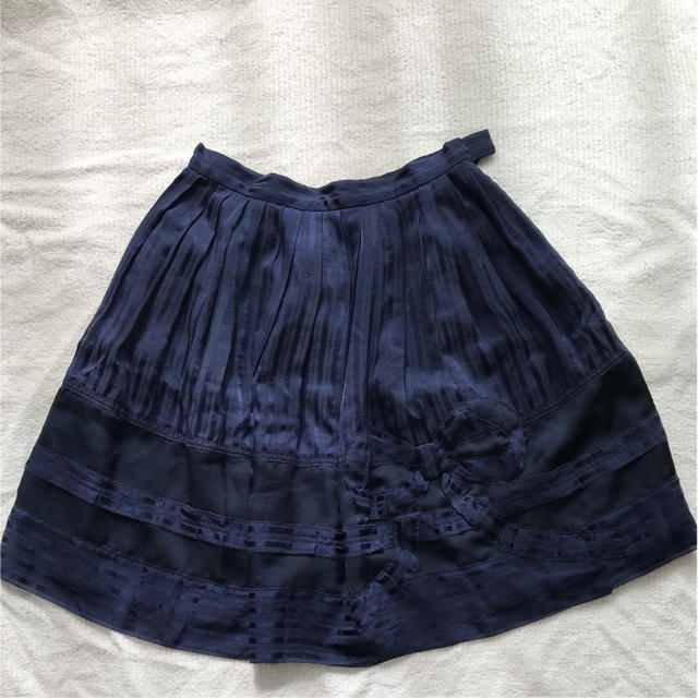 JaneMarple(ジェーンマープル)のジェーンマープル メルトン スカート ネイビー レディースのスカート(ひざ丈スカート)の商品写真