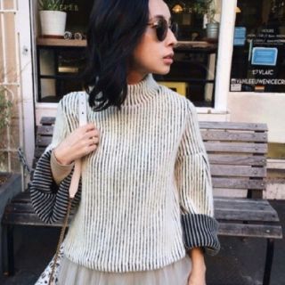 アメリヴィンテージ(Ameri VINTAGE)の【最終】削除 Ameri vintage STRIPESHORTKNIT アメリ(ニット/セーター)