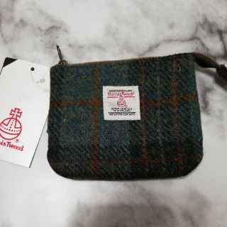 ハリスツイード(Harris Tweed)のハリスツイード ティッシュポーチ グリーン(ポーチ)