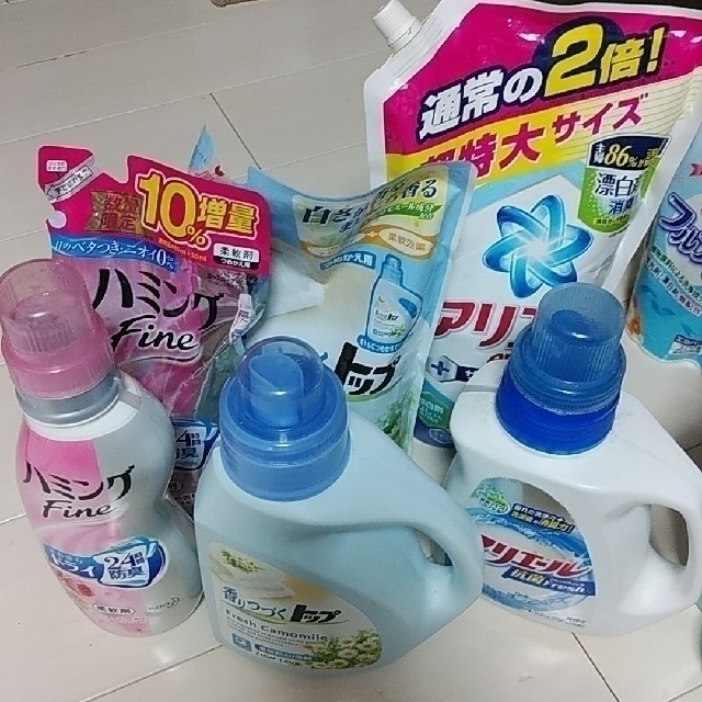 P&G(ピーアンドジー)の15点 アリエール洗剤・柔軟剤他家庭用洗剤 新品未使用 一部使用ありまとめ売り インテリア/住まい/日用品の日用品/生活雑貨/旅行(洗剤/柔軟剤)の商品写真