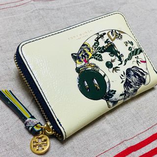 ☆新品 未使用☆Tory Burch☆ドット×ボタニカル柄 二つ折り財布 eva.gov.co