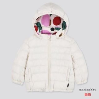 マリメッコ(marimekko)の海外限定 marimekko×ユニクロ ダウンジャケット100 白 マリメッコ(ジャケット/上着)