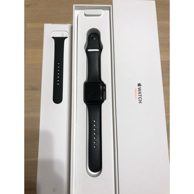 Apple Watch 3 38mm Cellular セルラー スペースグレーメンズ