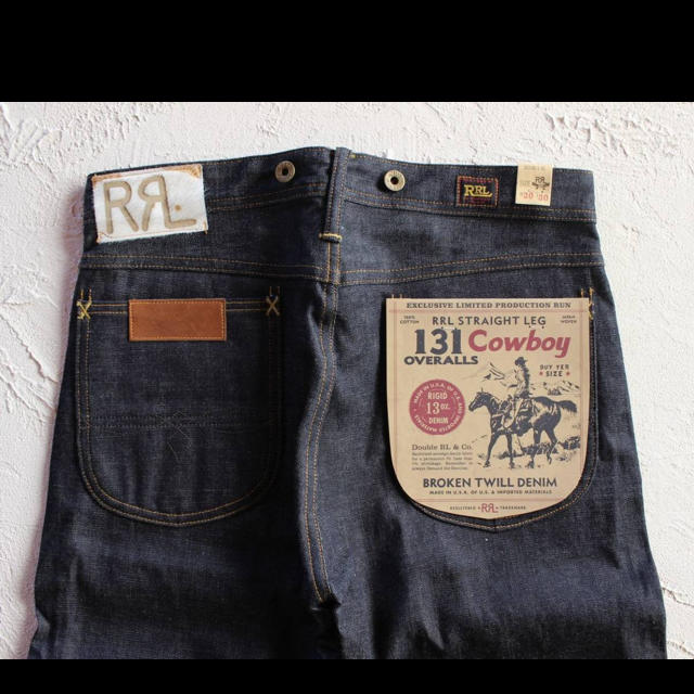 品*RRL*限定　131カウボーイ　ジーンズ　リジッドデニム　W30×L30*