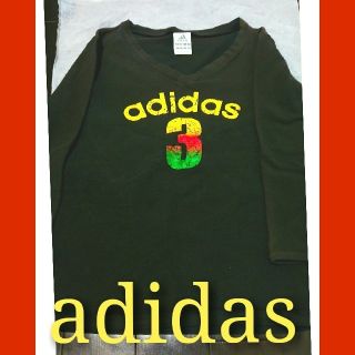 アディダス(adidas)のadidas  7分袖Tシャツ黒(Tシャツ(長袖/七分))