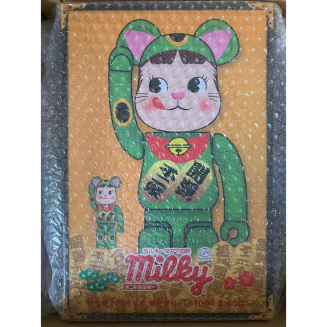 MEDICOM TOY - 新品 ベアブリック ペコちゃん 蛍光グリーン 100