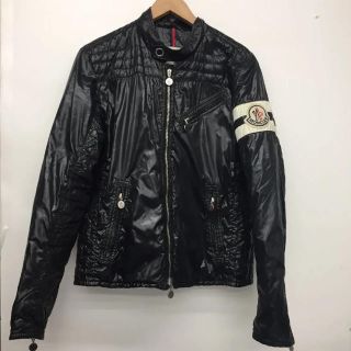 モンクレール(MONCLER)のMONCLER モンクレール  シャイニーブラックライダース ダウンジャケット(ダウンジャケット)