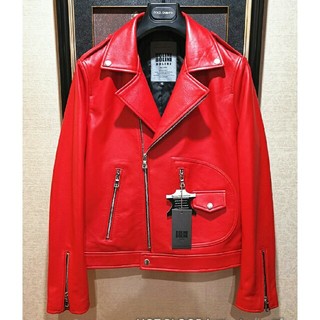 【最上級羊革！新品！】22万円　中古の高いジャケットより新品の高級ブランドを安く(レザージャケット)