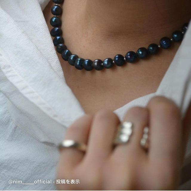 NIM Pearl necklace Black