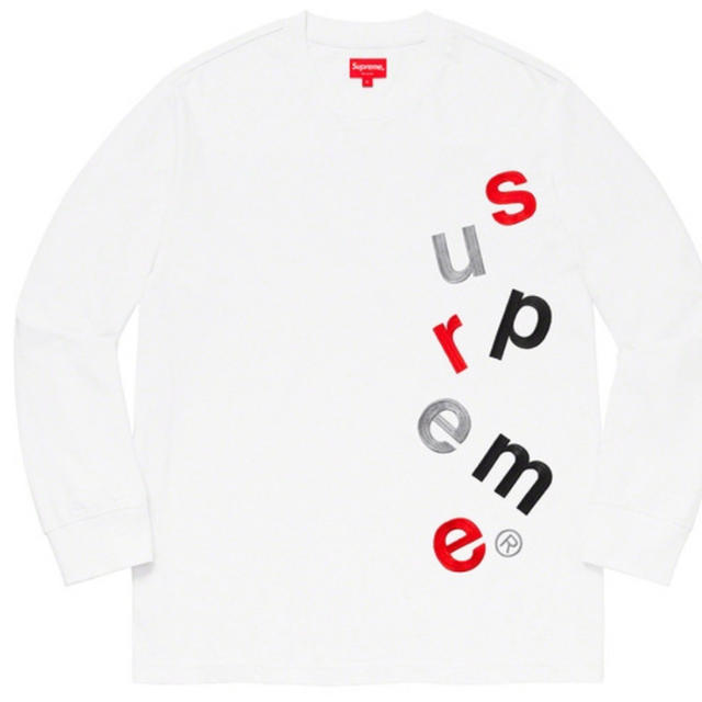 トップスSupreme Scatter Logo L/S Top white  ロンT