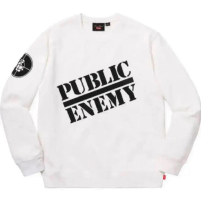 XL】Supreme Public Enemy Crewneck 白スウェット - www