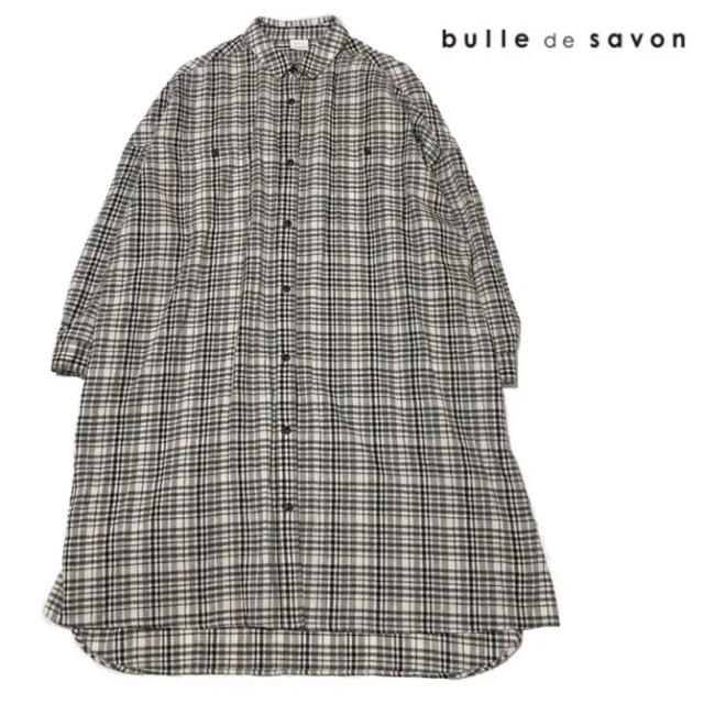 bulle de savon 綿麻ワッシャー 超Big シャツ ワンピース