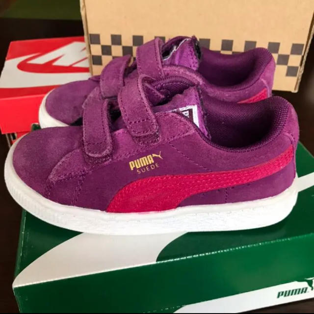 PUMA(プーマ)のPUMA スエード　16 パープル キッズ/ベビー/マタニティのキッズ靴/シューズ(15cm~)(スニーカー)の商品写真