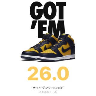 ナイキ(NIKE)のNIKE ダンク HIGH Mazine and Blue 26cm(スニーカー)