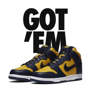 ナイキ(NIKE)のNike ダンクHIGH Maize and Blue(スニーカー)