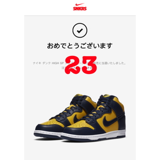 ナイキ(NIKE)のNIKE Dunk High Michigan ナイキ ミシガン 23cm(スニーカー)