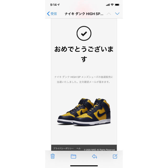 NIKE(ナイキ)のNike Dunk High Maize and Blue メンズの靴/シューズ(スニーカー)の商品写真