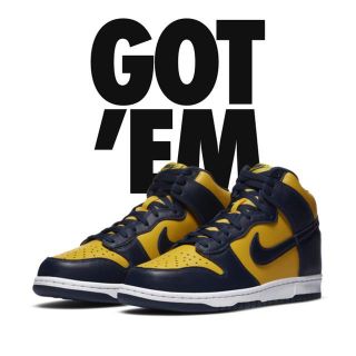 ナイキ(NIKE)の29 nike dunk ミシガンカラー ダンク(スニーカー)