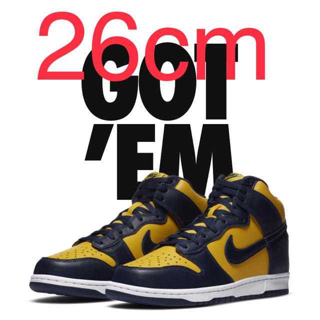 NIKE DUNK HIGH “MICHIGAN” 26cm