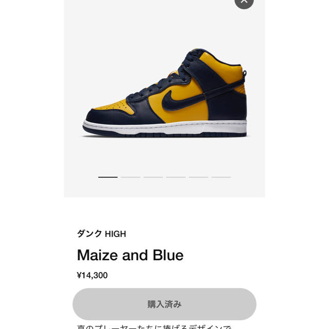 NIKE ダンクハイ Maize and blue - スニーカー