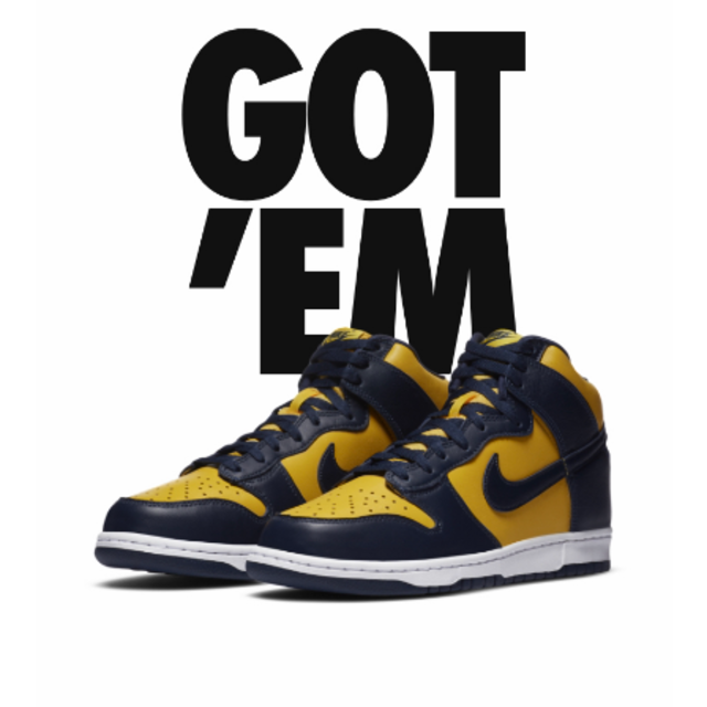 26cm NIKE DUNK HIGH MICHIGAN - スニーカー