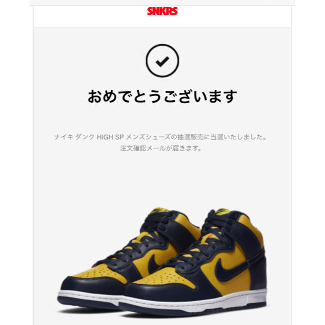 NIKE(ナイキ)のNike dunk high Maize and Blue 26.5cm メンズの靴/シューズ(スニーカー)の商品写真