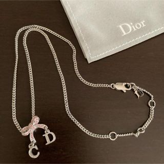 【未使用】Dior /ディオール　ネックレス　ピンク　ロゴ
