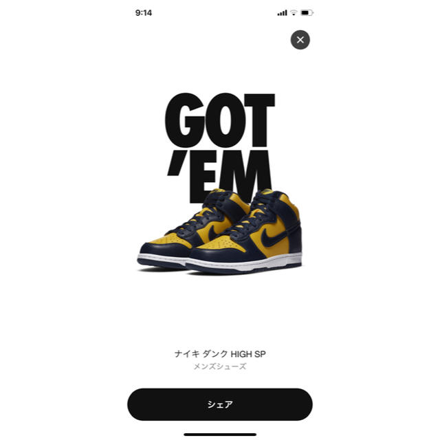 NIKE DUNK HIGH Maize and Blue
