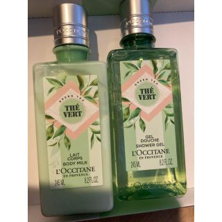 ロクシタン(L'OCCITANE)のグリーンティ ボディシャワージェル＆ミルク(ボディローション/ミルク)