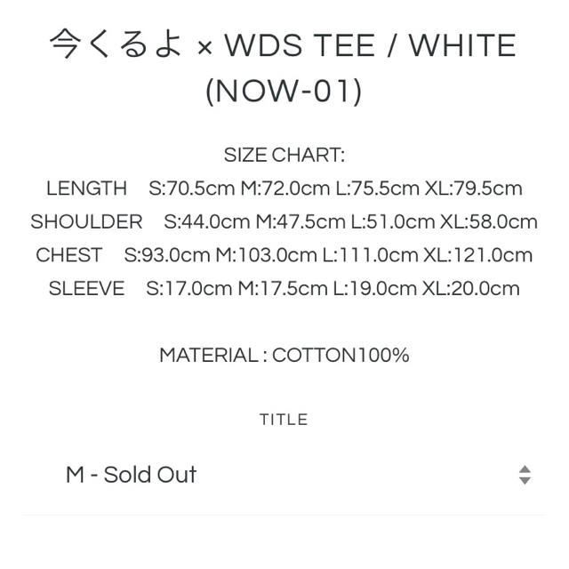 WIND AND SEA 今くるよT Mサイズ　白　新品未使用 メンズのトップス(Tシャツ/カットソー(半袖/袖なし))の商品写真