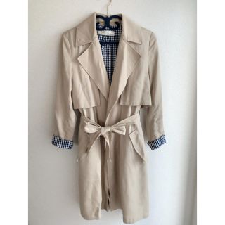 ザラ(ZARA)の【ZARA】 トレンチコート　ギンガム　ベージュ(トレンチコート)