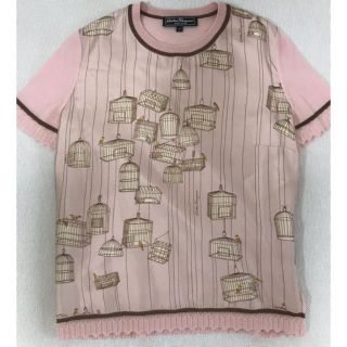 サルヴァトーレフェラガモ(Salvatore Ferragamo)のフェラガモ　極美品　秋冬商品ピンク　トップス　Tシャツ　クリーニング済み(Tシャツ(半袖/袖なし))