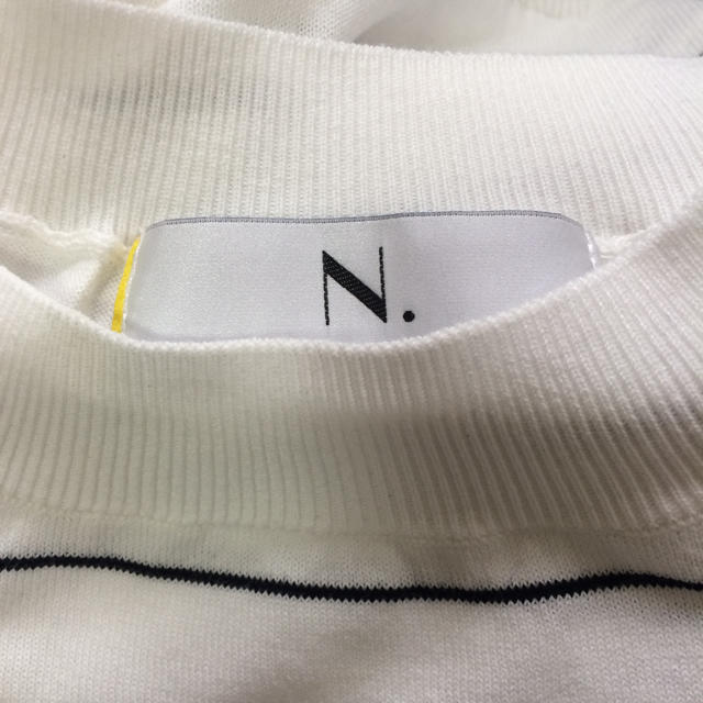 N.Natural beauty basic(エヌナチュラルビューティーベーシック)のシフォン付き ニットカットソー レディースのトップス(ニット/セーター)の商品写真