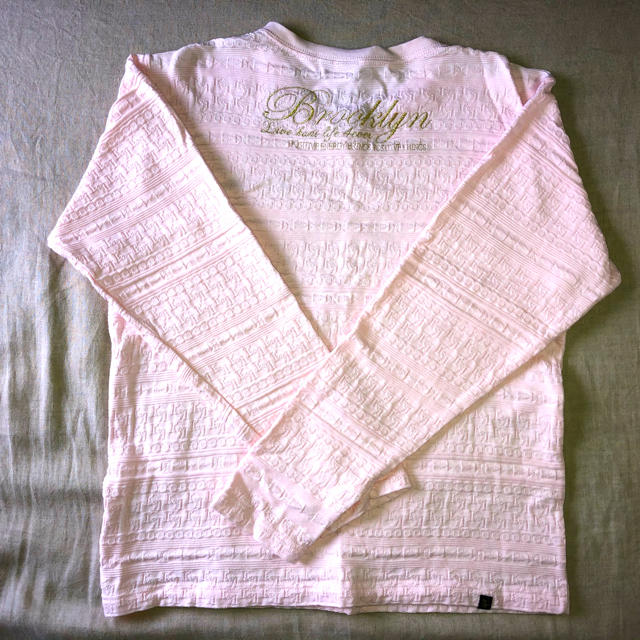Karl Kani(カールカナイ)のKarl Kani *カールカナイ VネックロンT Lサイズ ピンク 美品♡ メンズのトップス(Tシャツ/カットソー(七分/長袖))の商品写真