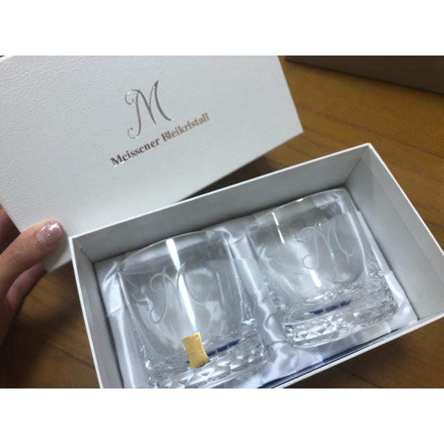 Meissen Crystal(マイセンクリスタル)のMeissen crystal 新品未使用ペアグラス インテリア/住まい/日用品のキッチン/食器(グラス/カップ)の商品写真