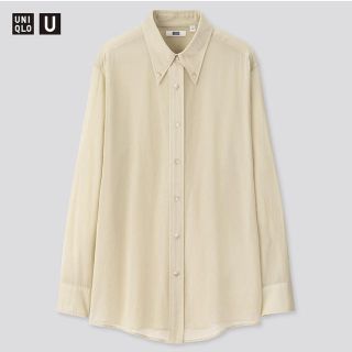 ユニクロ(UNIQLO)のユニクロユー　UNIQLO U シアー  ボタンダウンシャツ　完売商品(シャツ/ブラウス(長袖/七分))