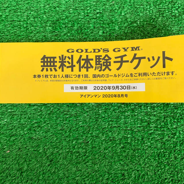 ゴールドジム　チケット チケットの施設利用券(フィットネスクラブ)の商品写真