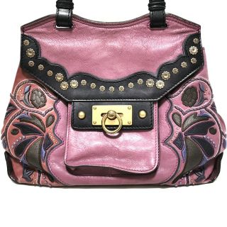 アナスイ(ANNA SUI)のアナスイ ハンドバッグ 黒×マルチ 花柄(ハンドバッグ)