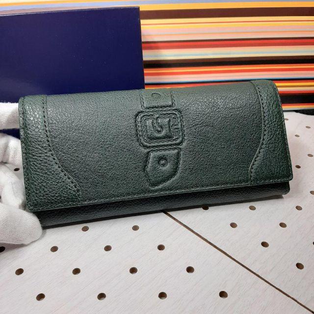 新品箱付きロベルタディカメリーノ長財布被せグリーンプレゼントにも