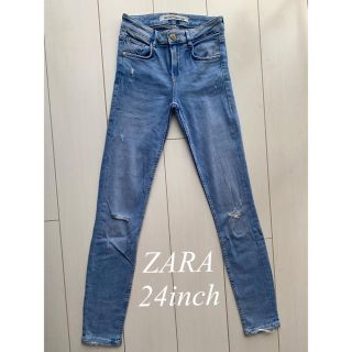 ザラ(ZARA)のZARA ザラ ダメージ スキニーデニム ジーンズ(スキニーパンツ)