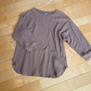 ユニクロ(UNIQLO)のユニクロ　ワッフルT M ベージュ(Tシャツ(長袖/七分))